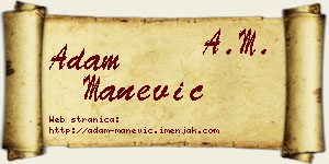 Adam Manević vizit kartica